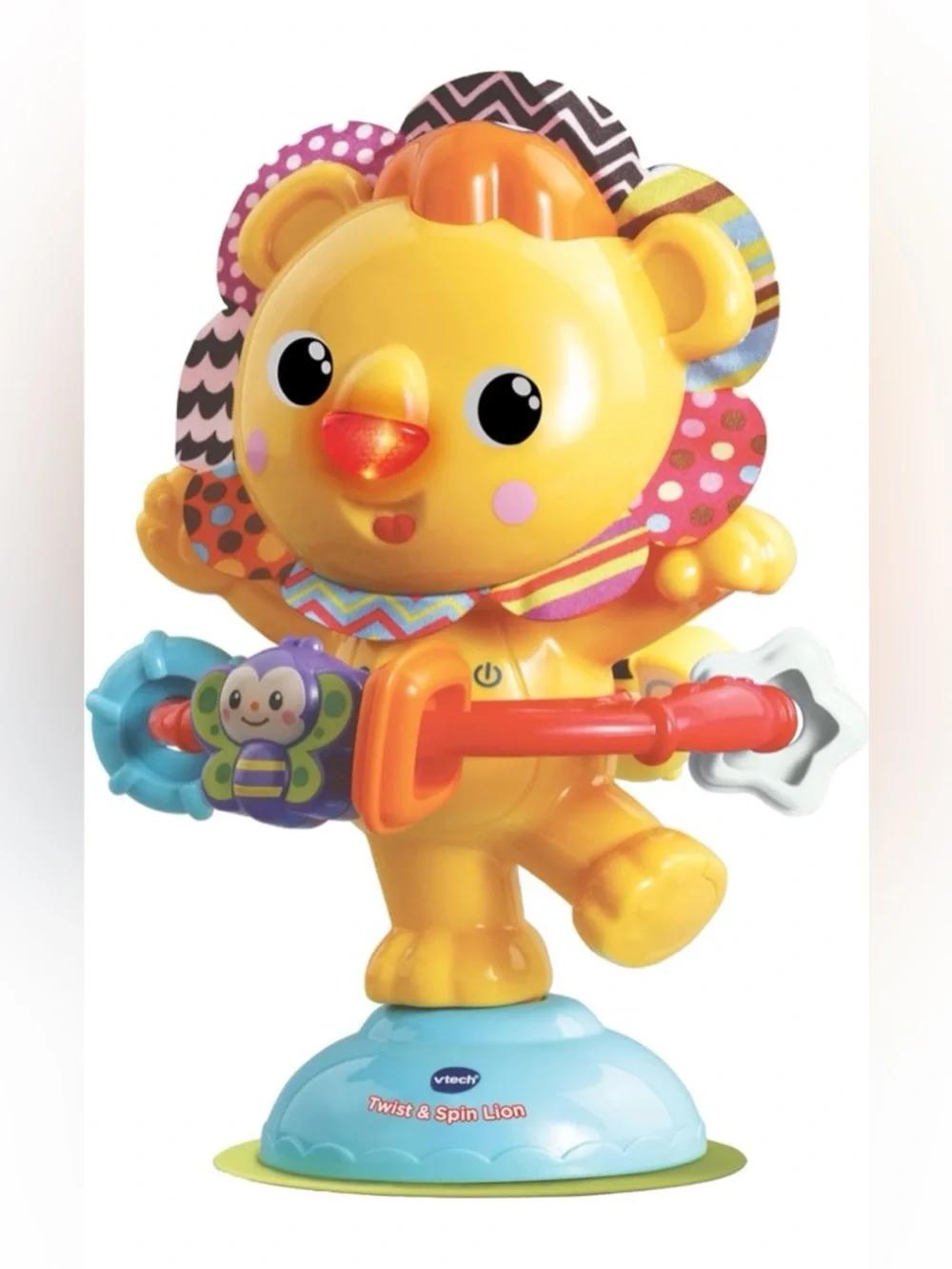 VTech Baby Bright Yellow Lion Activity Toy with Colorful Rings - Kids Toys
